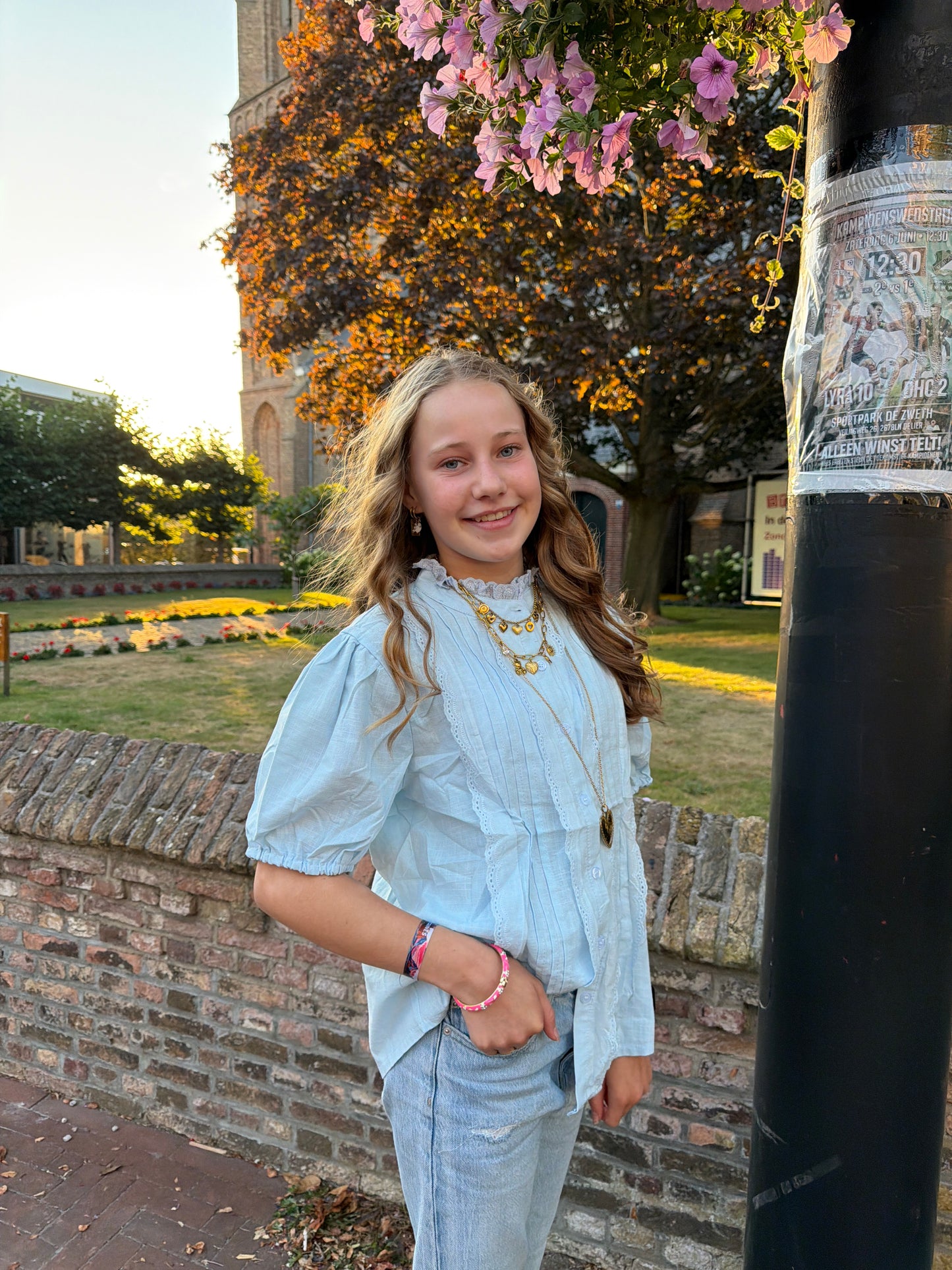 THE BLUE BOW BLOUSE π
