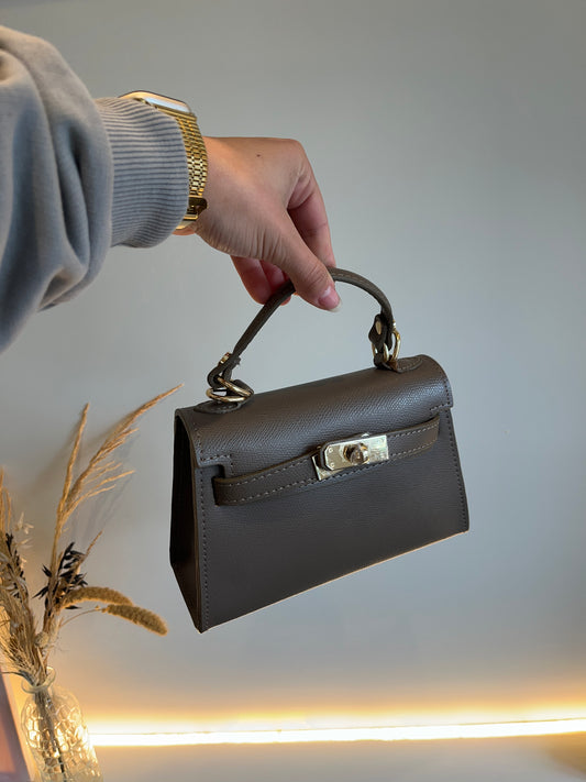 Petite Classic Bag Echt Leer - Taupe