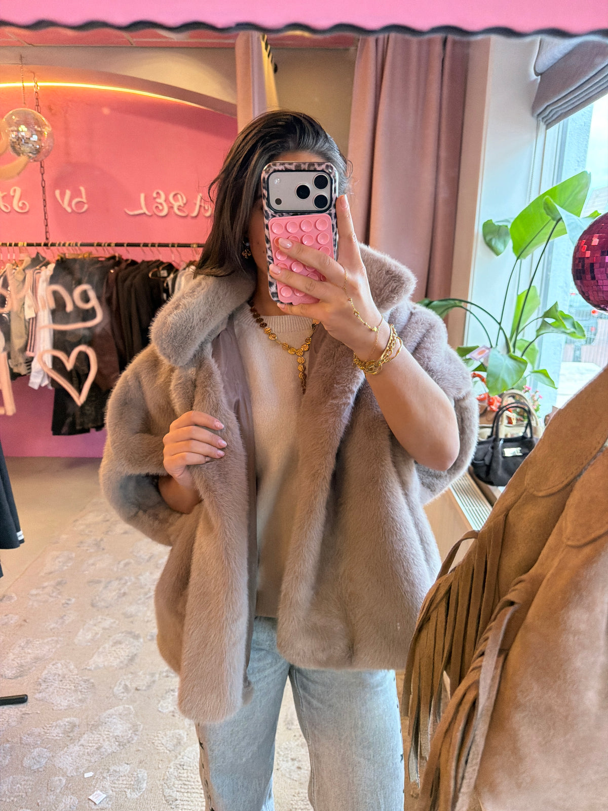 Fluffy Crush jacket - Beige