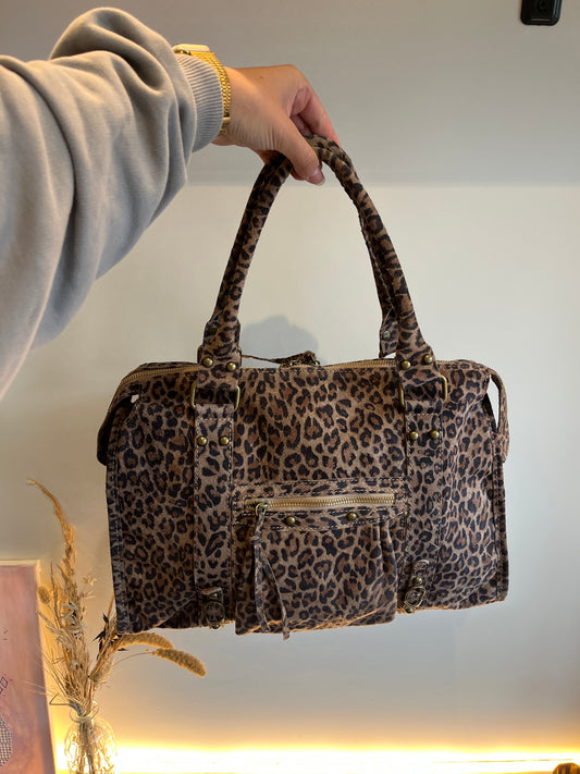 City Bag Big Echt Leer - Panter