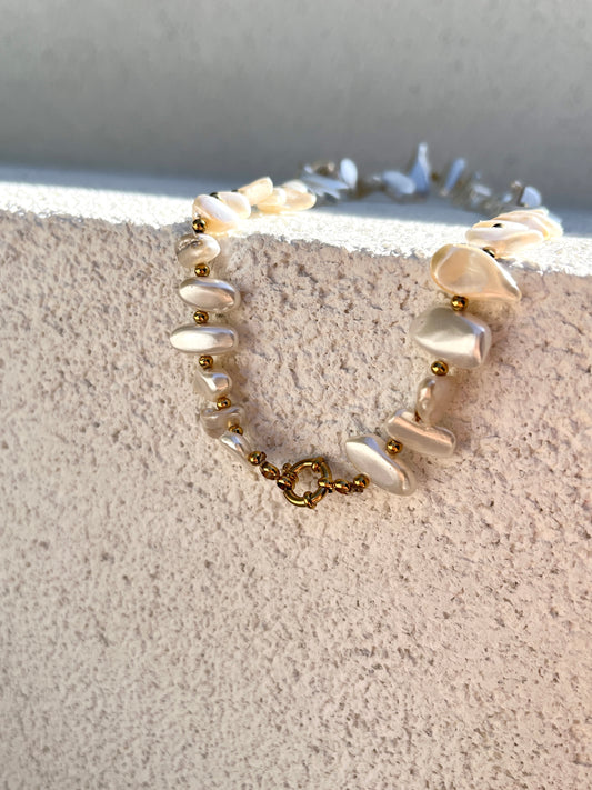 “Ocean” Zoetwaterparel Statement Ketting