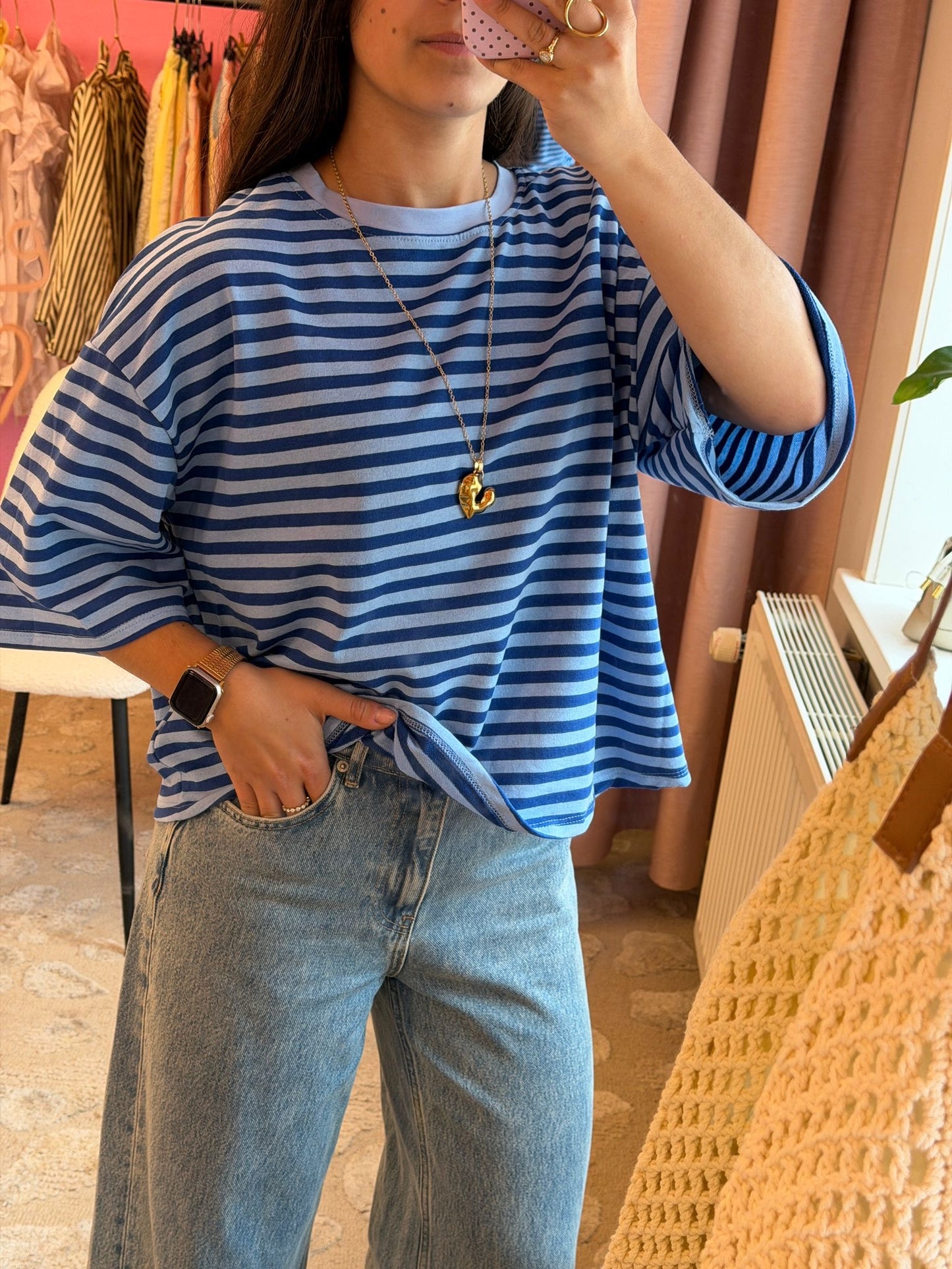 Striped tee - blauw
