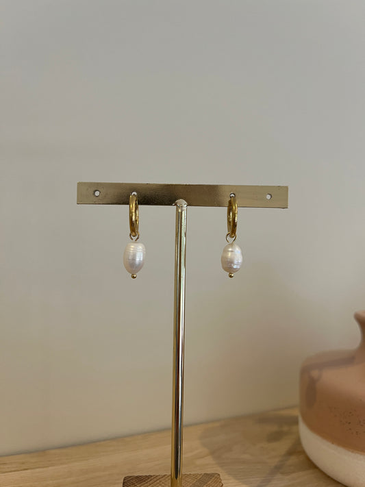 “Pearl” Zoetwaterparel Oorbellen Elegant
