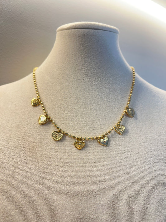 “Seven Hearts” Harten Bedelketting