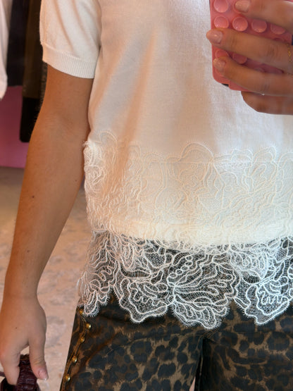Lace Tee Zoe - Wit