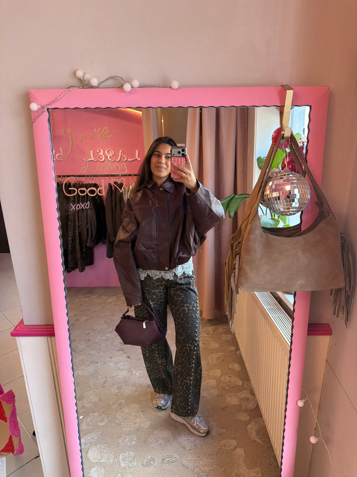 Bordeaux Leather Look - Bomber