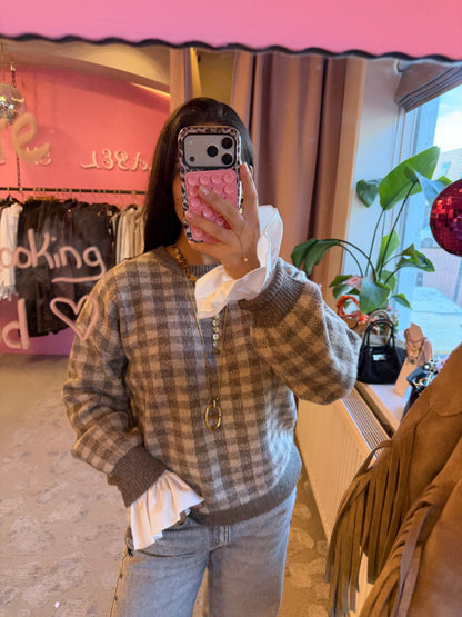Sweater Liv - Lichte ruiten
