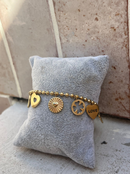 “Lovely” Volle Bedel armband